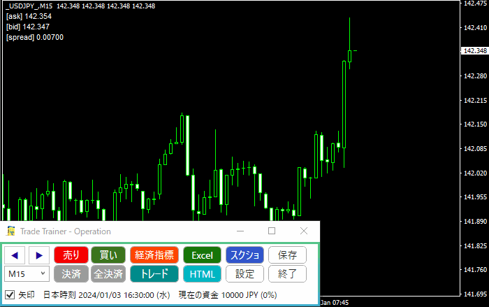 Trade Trainerの連打